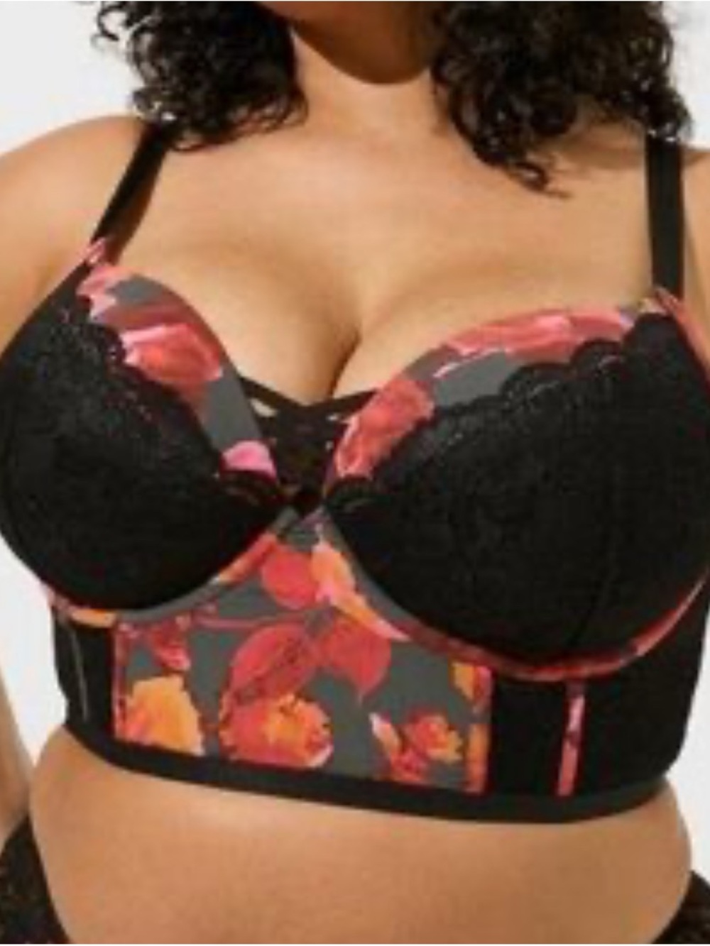 Torrid Boost Plunge Floral Underwired bra size 42 B